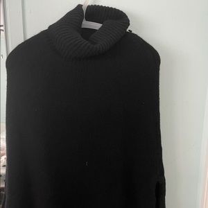 Joseph black sweater vest poncho